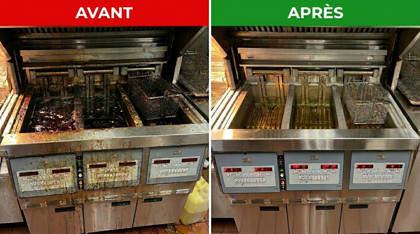 Grill de cuisson avant et après nettoyage SLNP